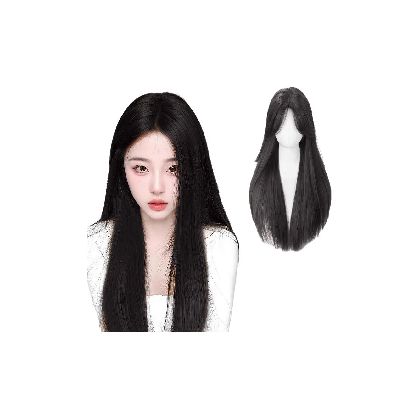 MUYAN Heaven Избранный NAN XIANG Cold Белый лунный свет Женская парик Черный длинный Straight