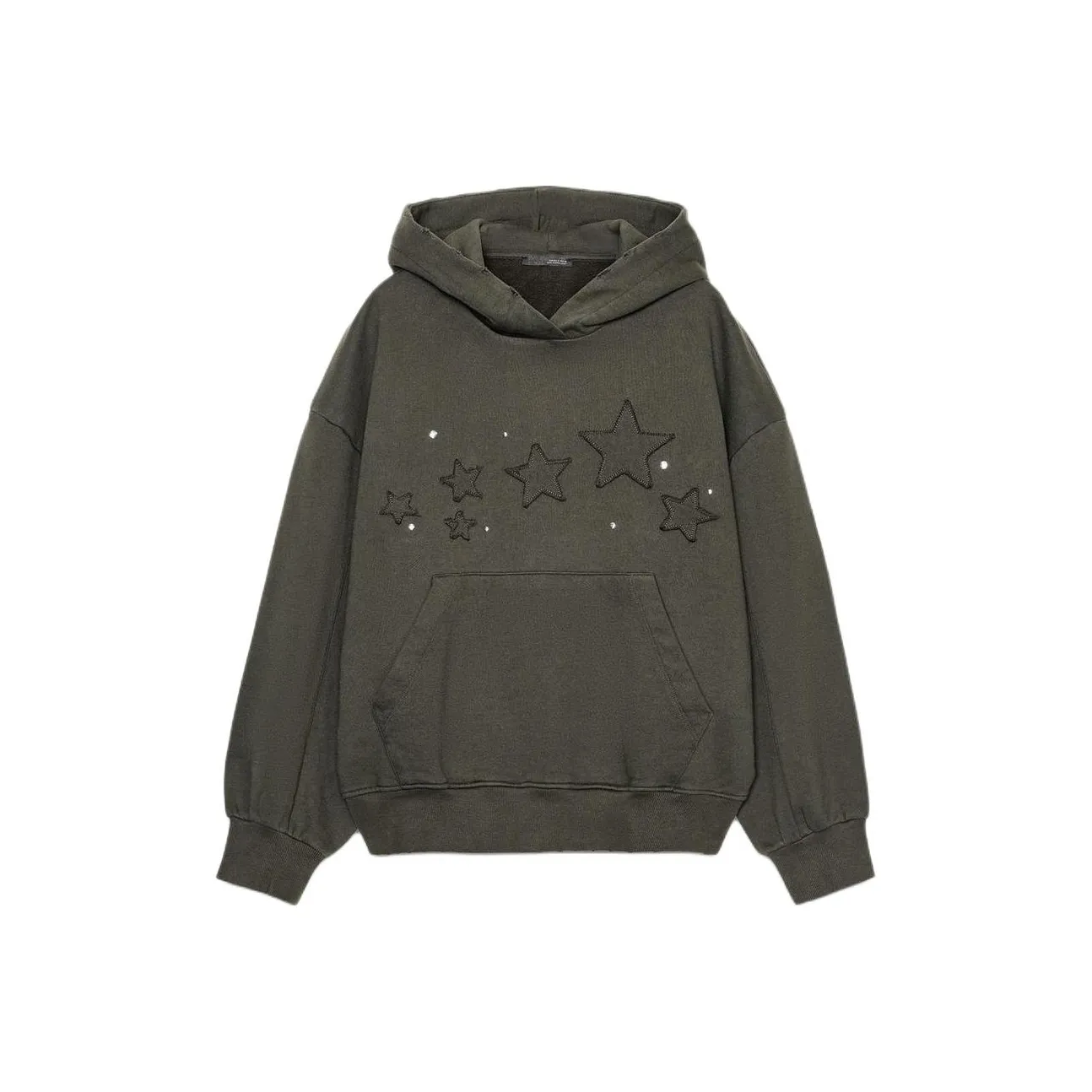 ZARA Темно-коричневый женский свитшот