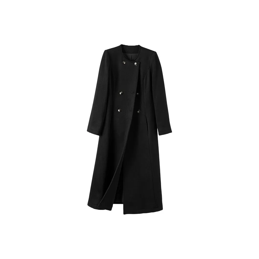 WANBAI Черное Женское Пальто