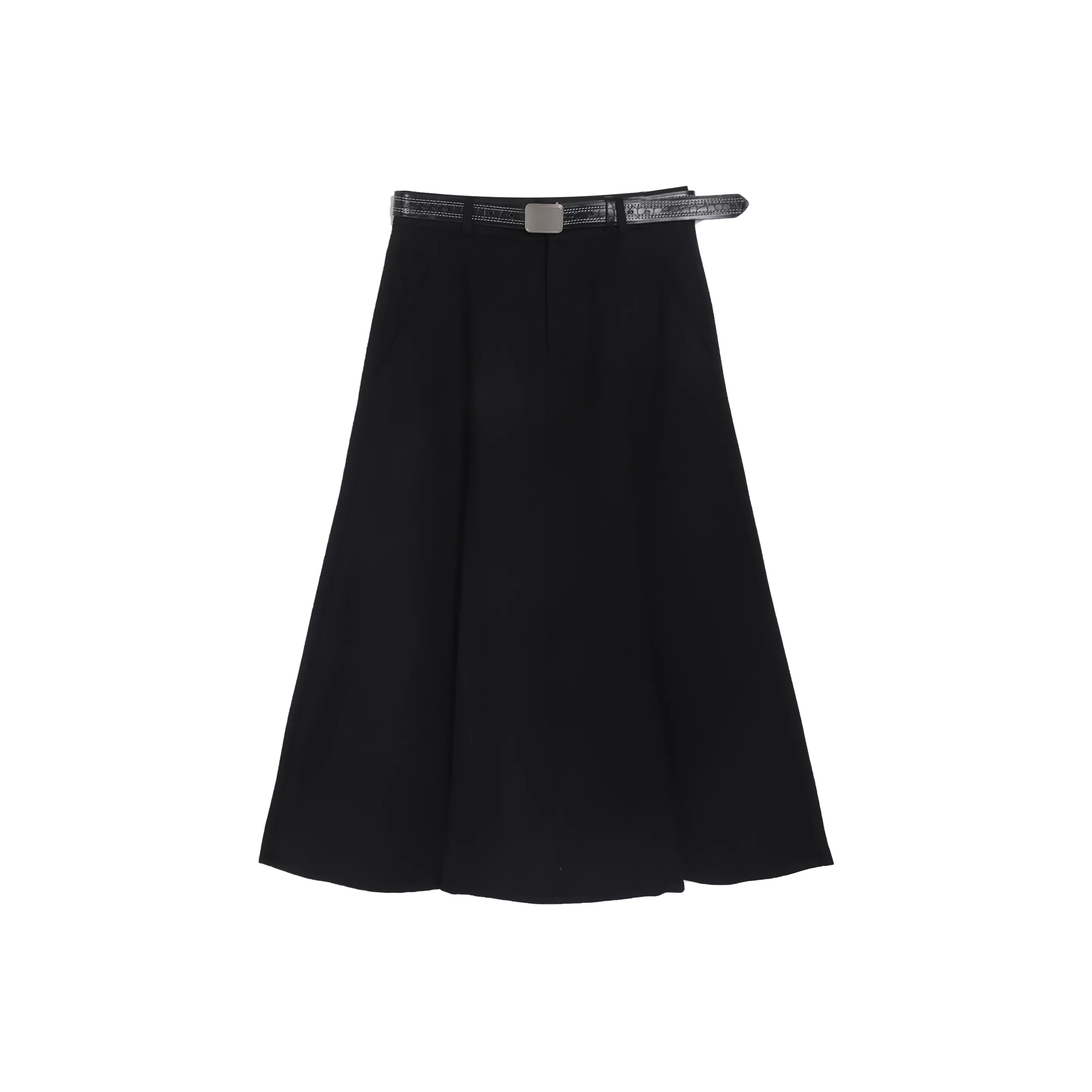 GZQJ Черный Женские Повседневные Длинные Юбки