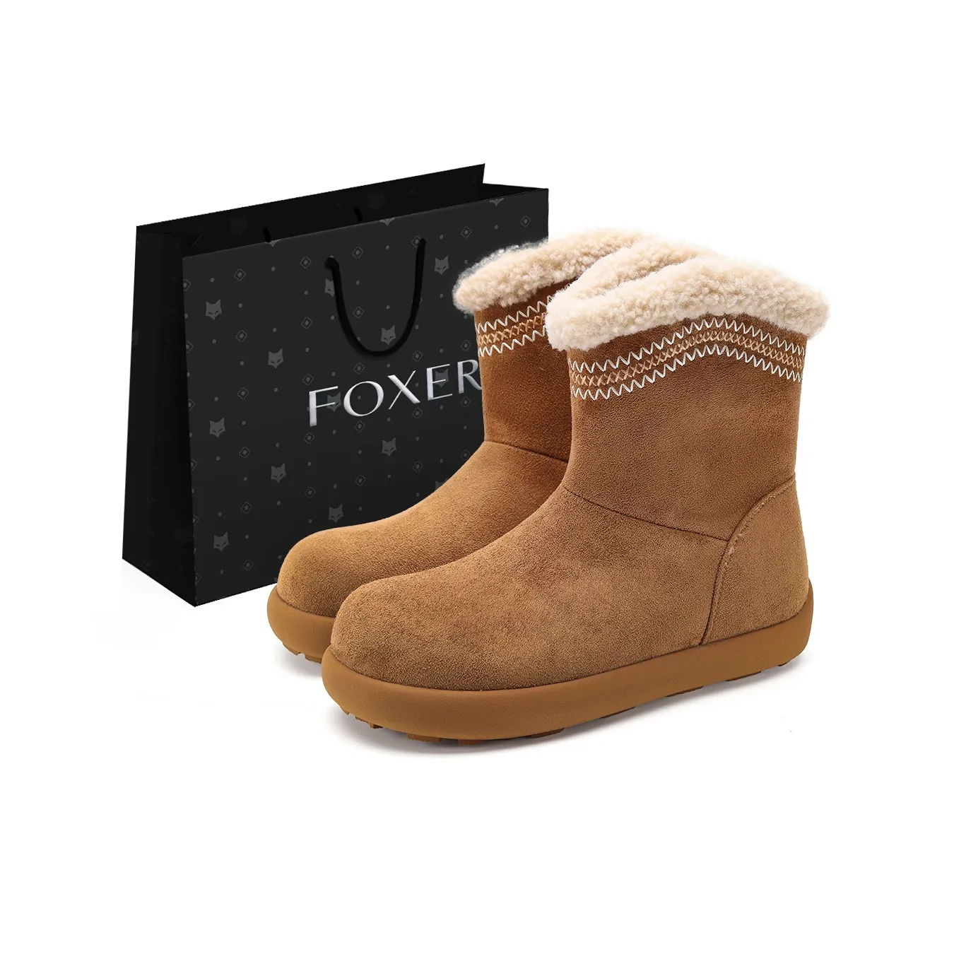 FOXER Coating Balance Short Snow Boots Women's