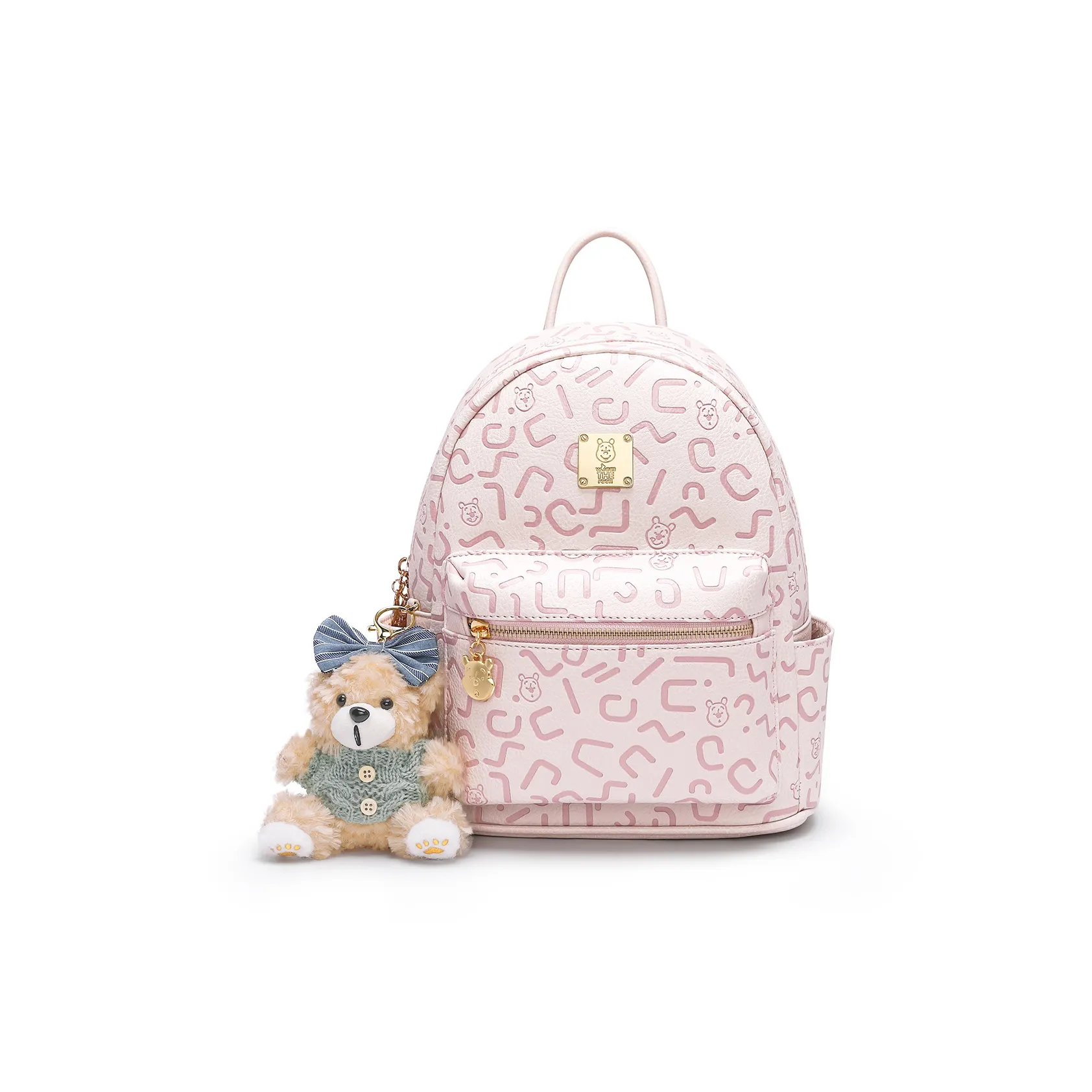 Disney Winnie The Pooh Рюкзак из синтетической кожи женский розовый экрю