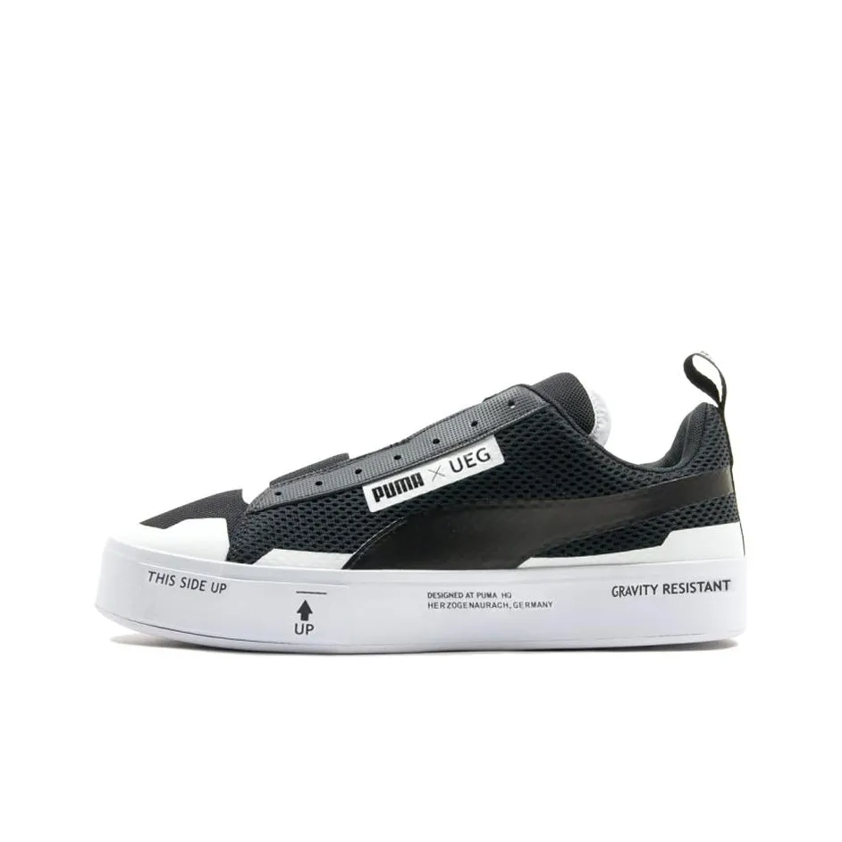 UEG X PUMA Court Play SlipOn Балансированный Легкий Низкий Топ Скейтборд Кроссовки Унисекс Черный Белый
