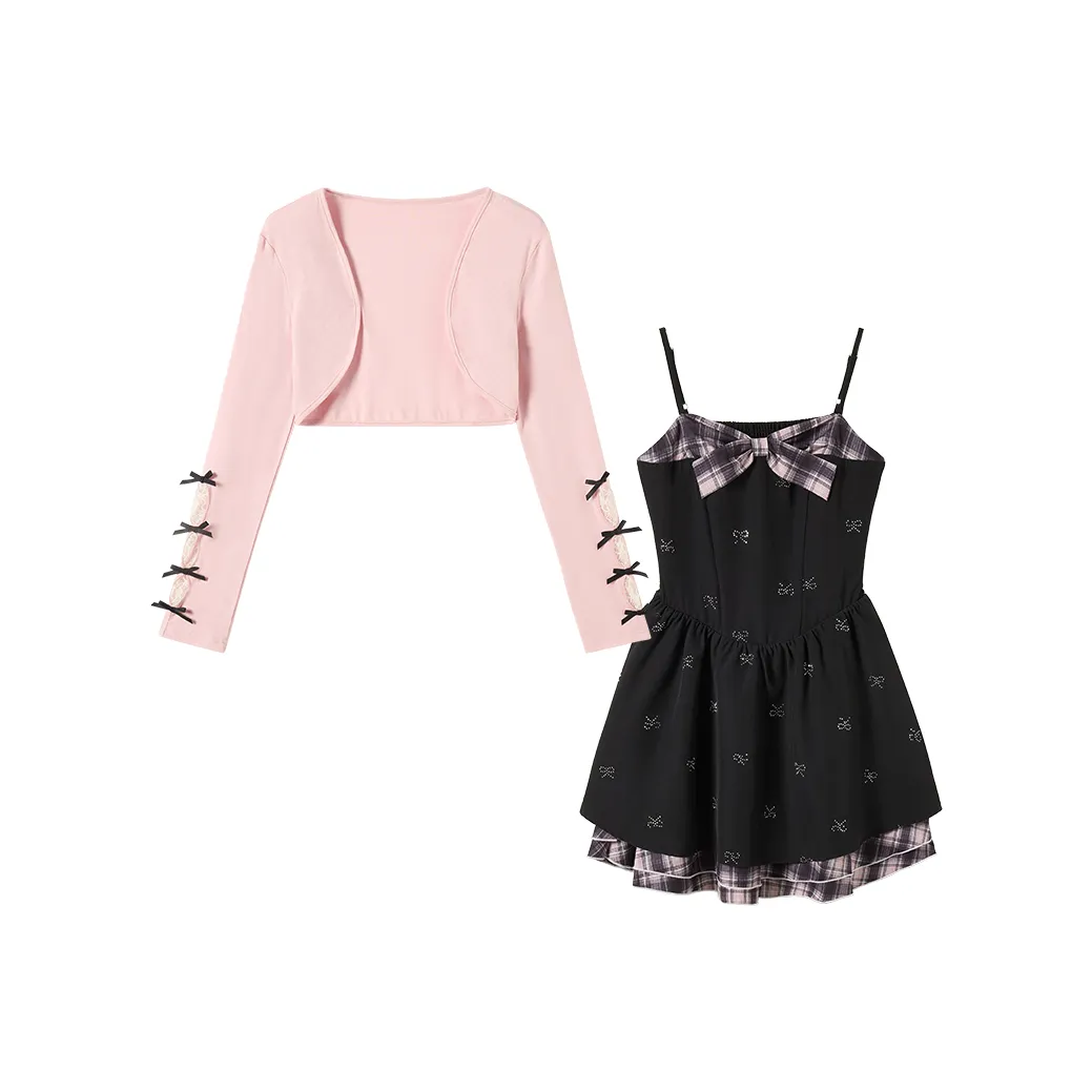 FABRIC PIG Платье + Кардиган Женские Комплекты с Юбкой