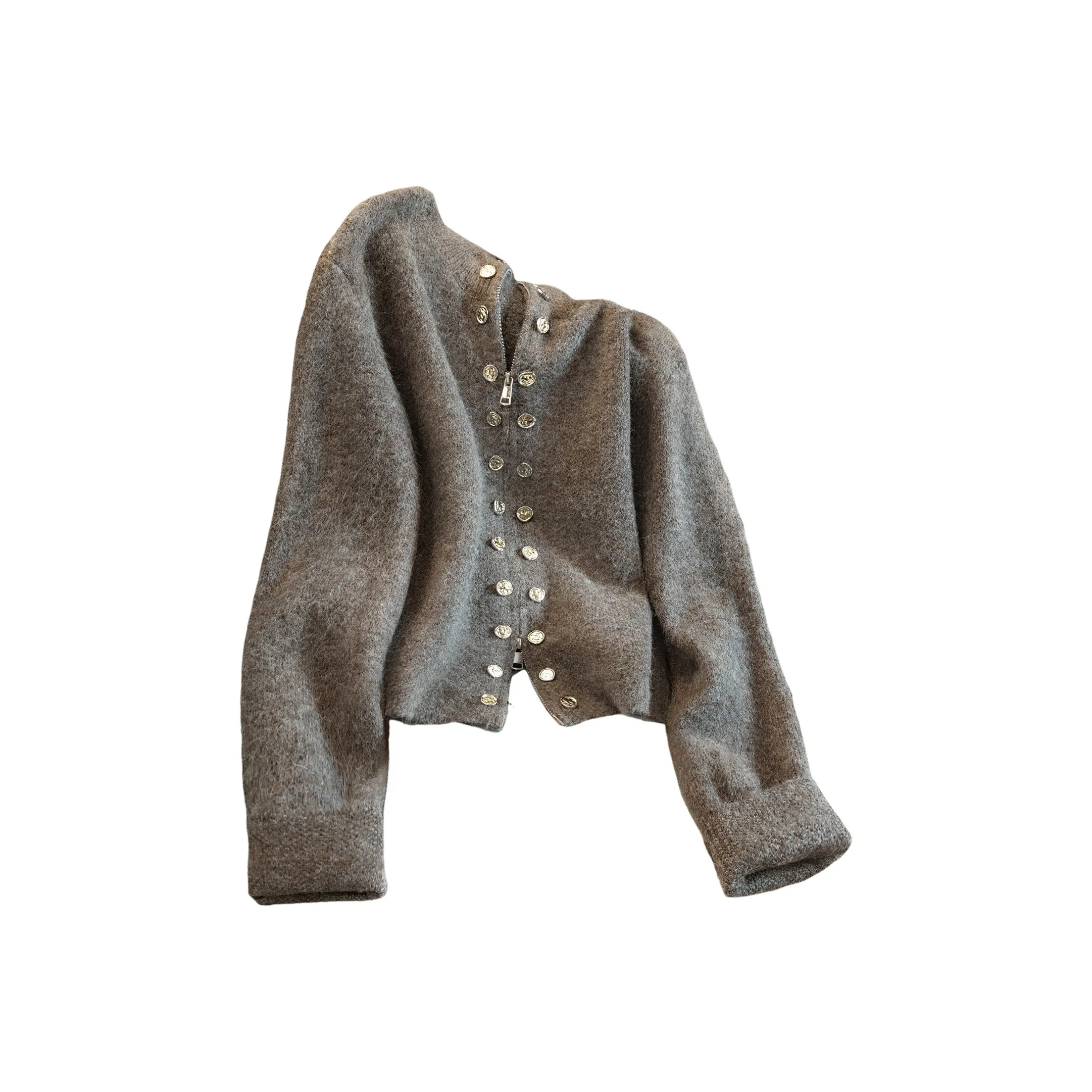 SIBAISHE Темный кофейный женский свитер