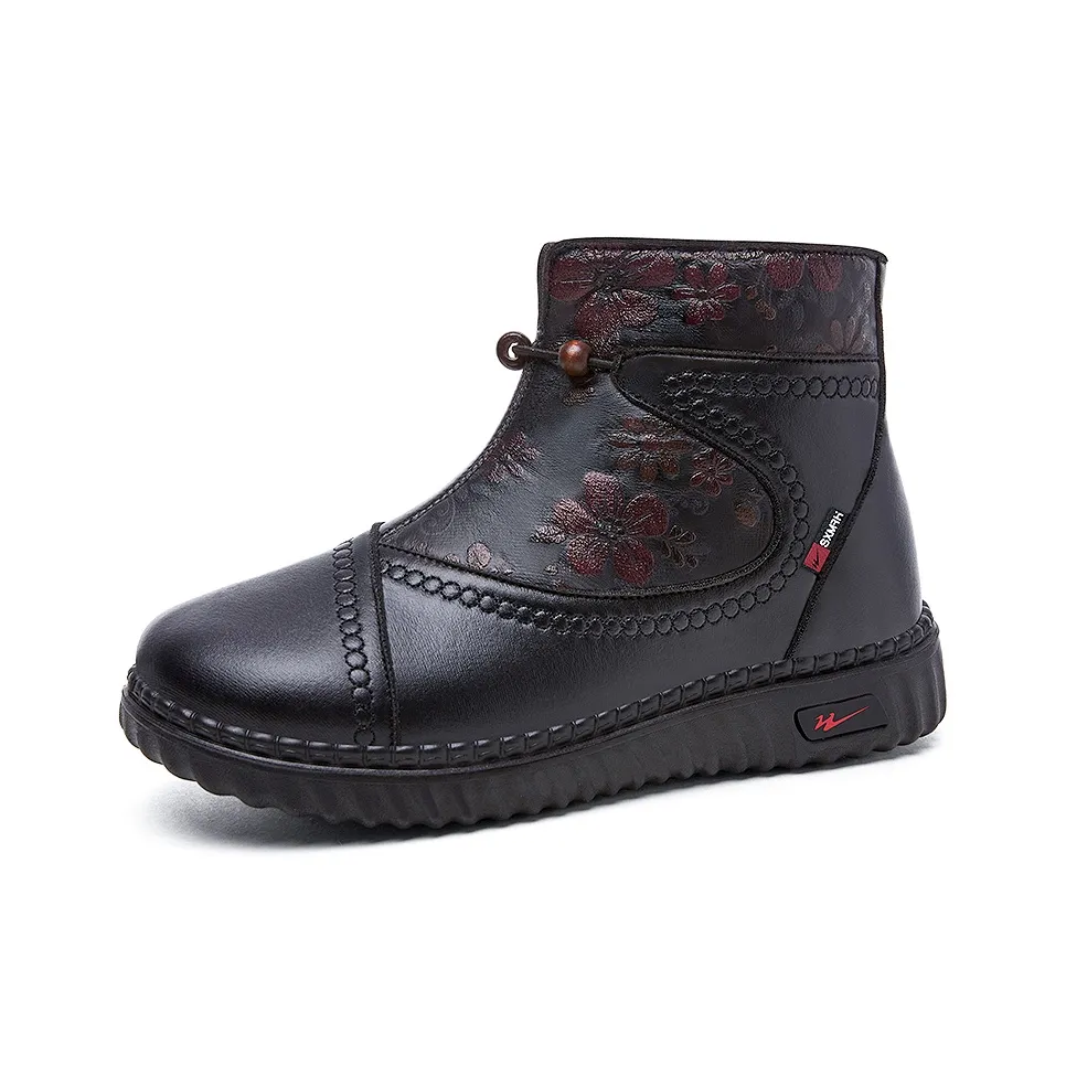DOUBLE STAR 88 Зимний MID Возраст Slip-resistant Мягкая подошва Ботильоны для ЛADIES Утолщенный и с флисовой подкладкой