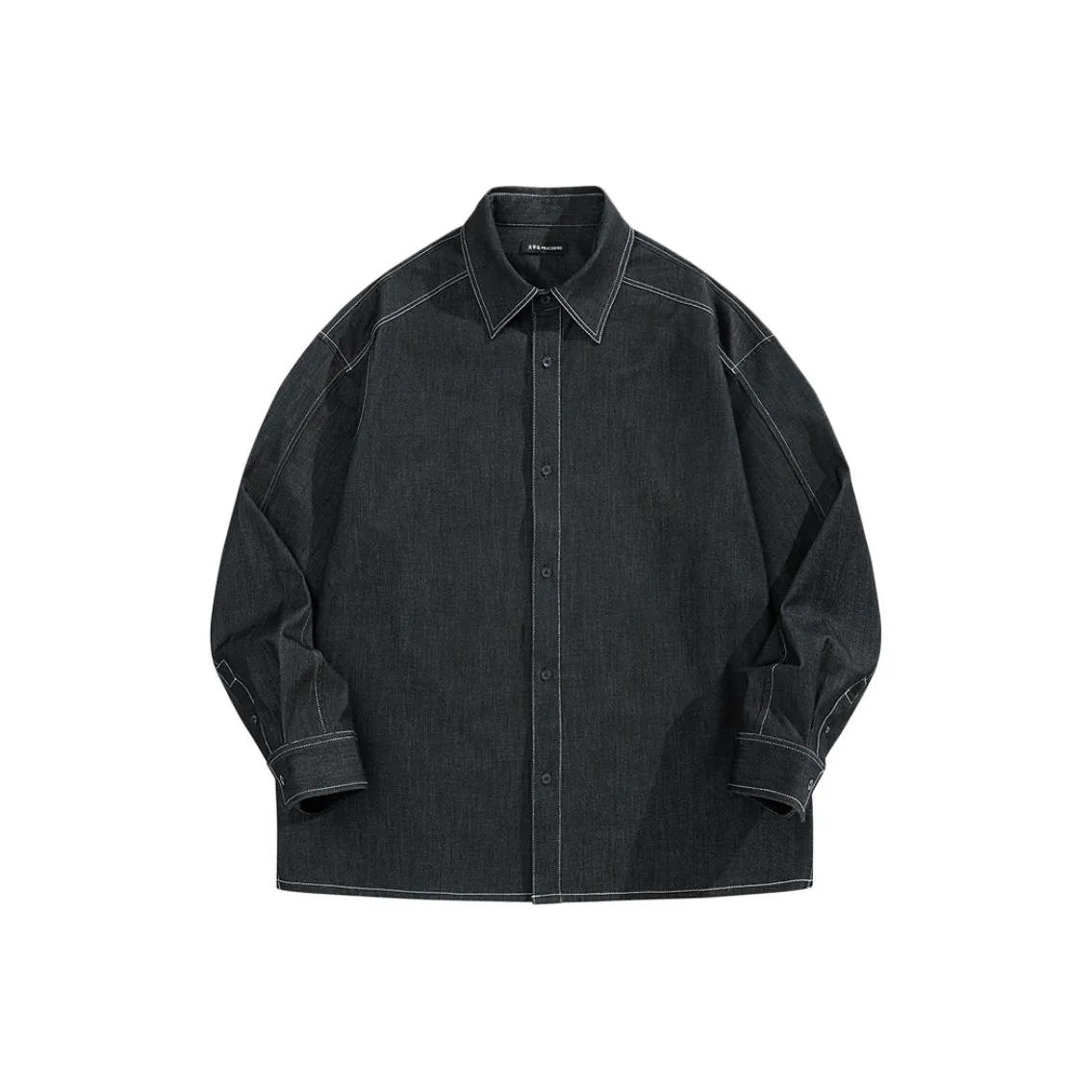 PEACEBIRD MEN Деним Черный 1 Мужская Рубашка