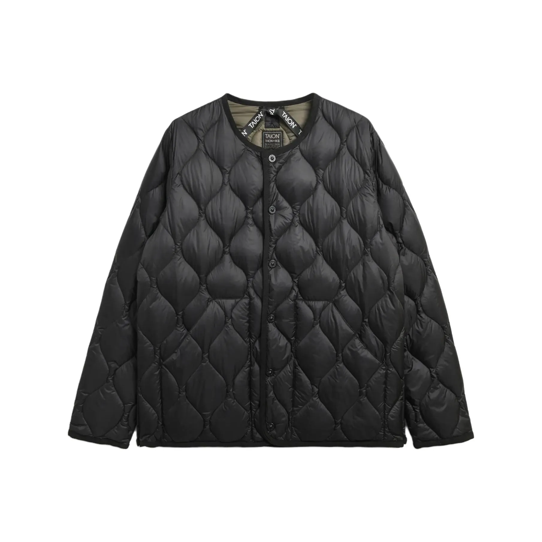 TAION Collaboration Fw25 Военный стиль Пуховик Унисекс