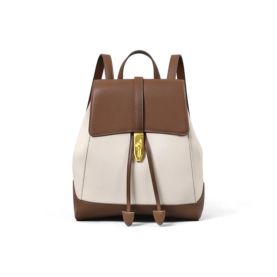 Younger Song Коровья кожа синтетическая кожа рюкзак женский белый и кофейный
