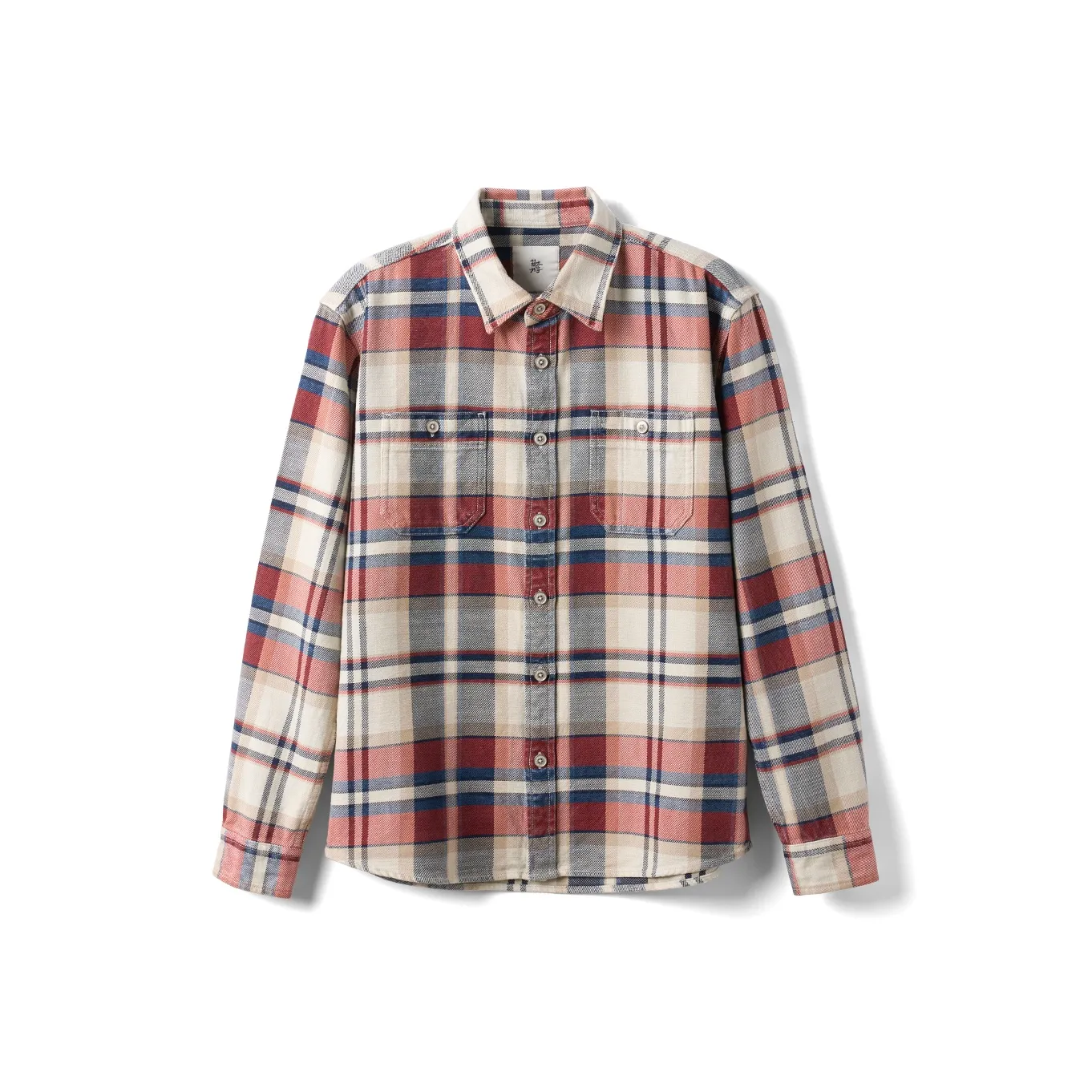 SIMWOOD Washed Red Blue Check Мужские Рубашки