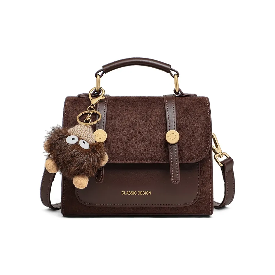 Crtnzo Kroez Коровья кожа Сумка через плечо Стандартная Женская Кофейная