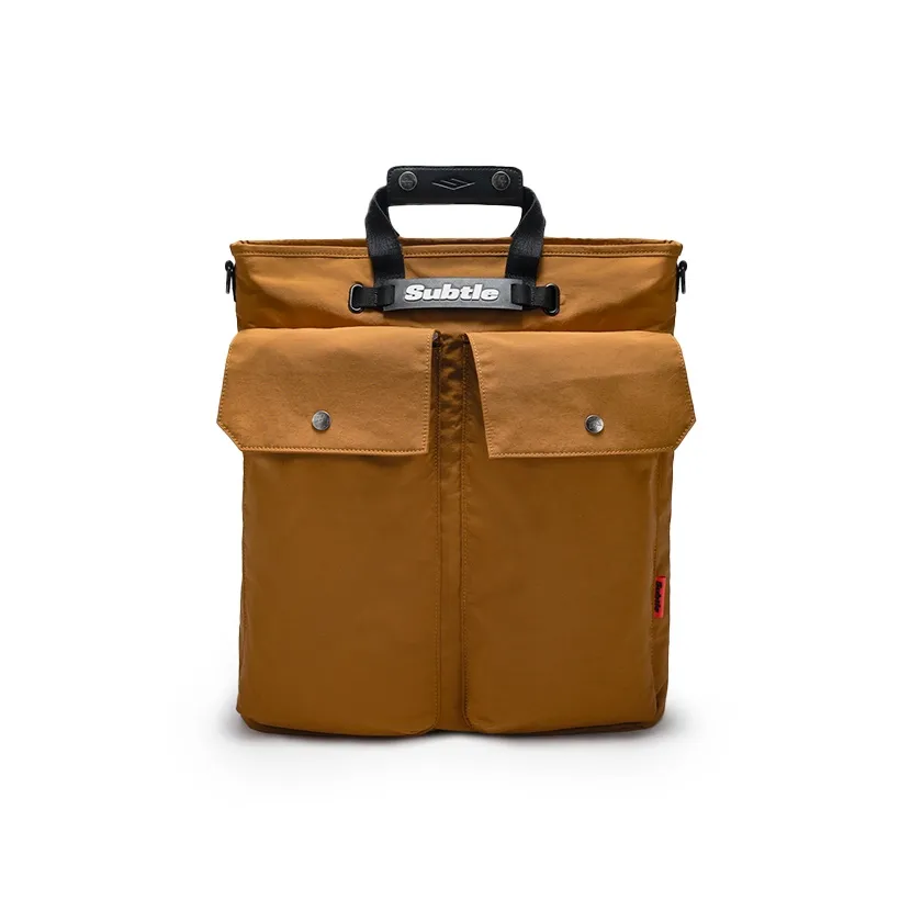 Тонкий нейлоновый рюкзак унисекс цвет древесный коричневый