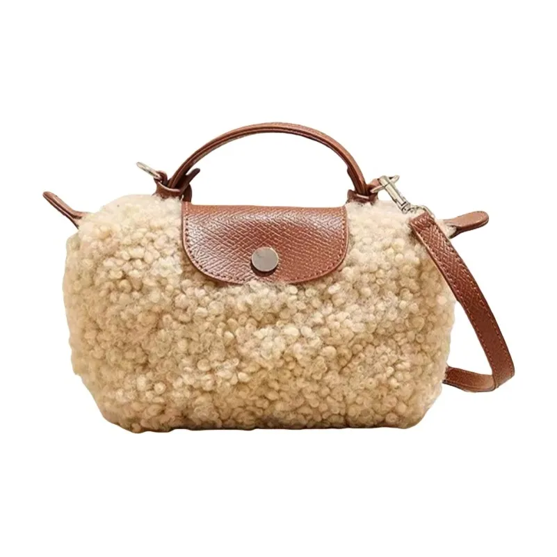 GATOER Плюшевая сумка стандартная женская хаки