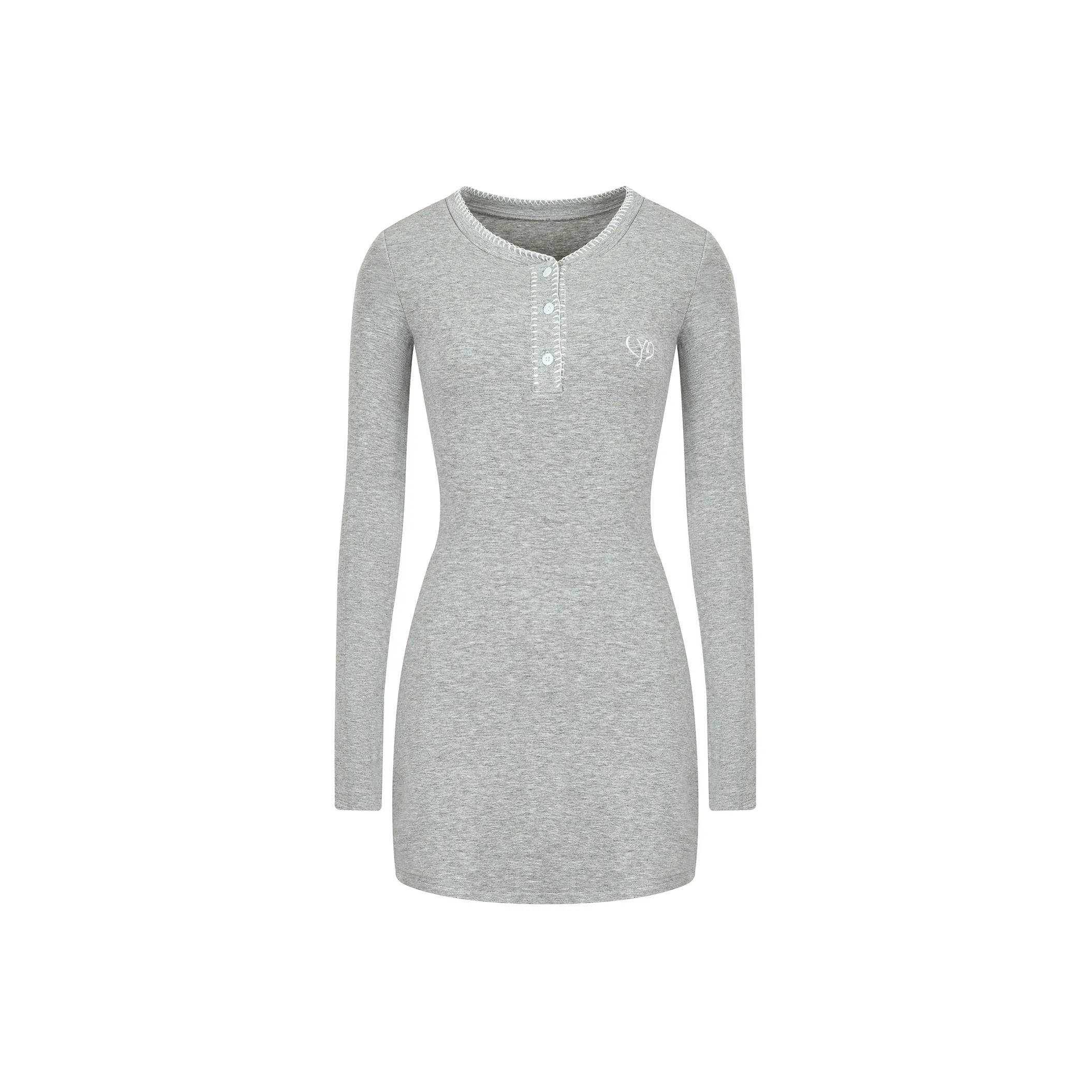 Umoumo Длинное платье с длинными рукавами женское