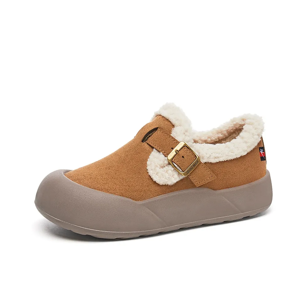 DOUBLE STAR 88 Birkenstock Стиль Обувь Женские Зимний С флисовой подкладкой Платформа Лоферы Противоскользящие Тапочки