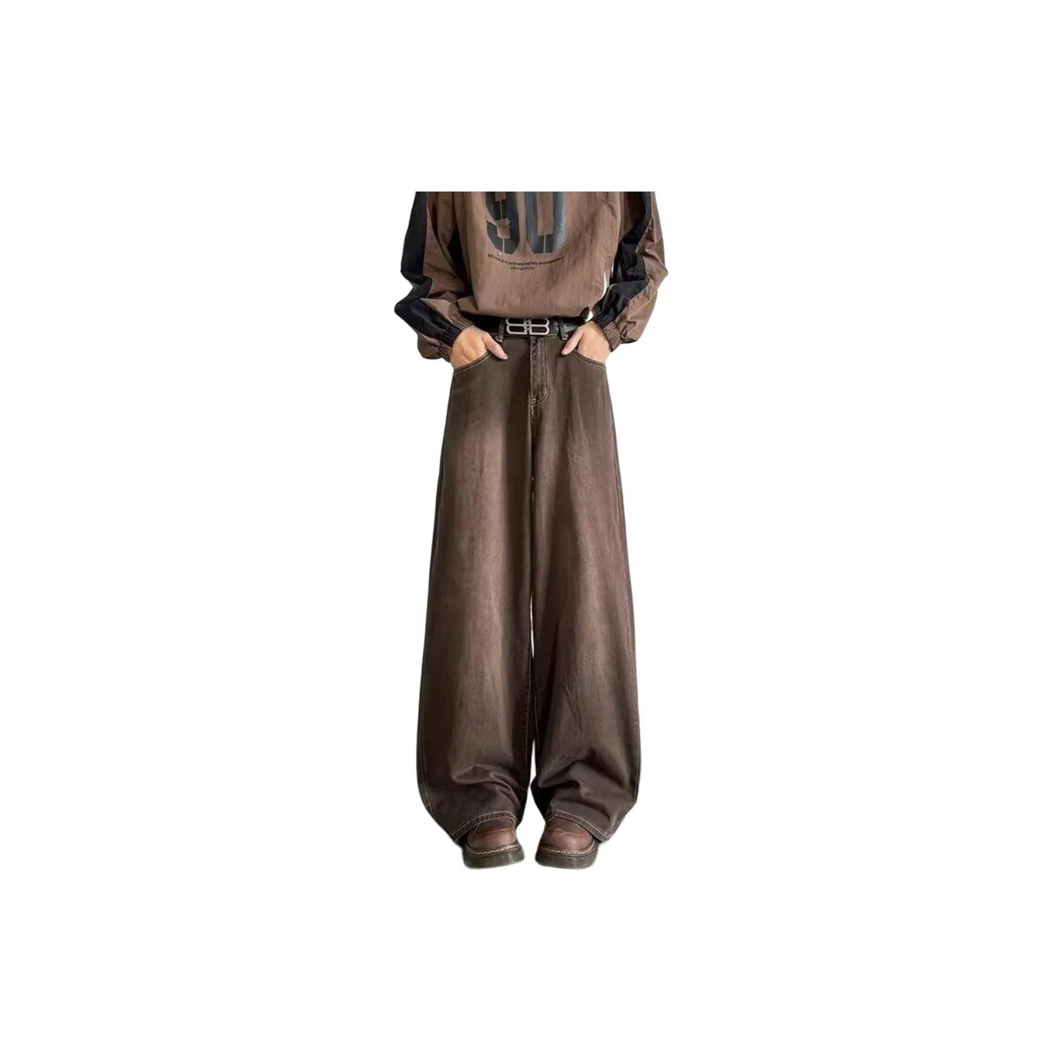 DOGANSON Коричневый Унисекс Джинсы