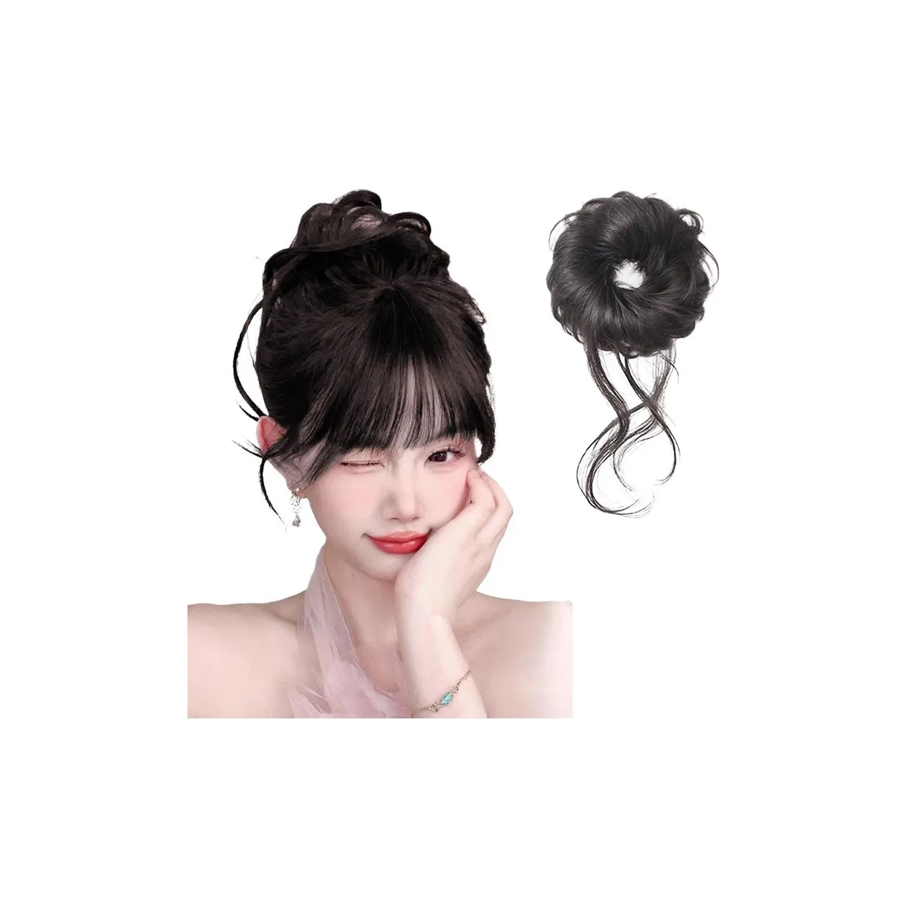 MUYAN Древний Дракон Борода Волосы Круглый Шар Голова Парики