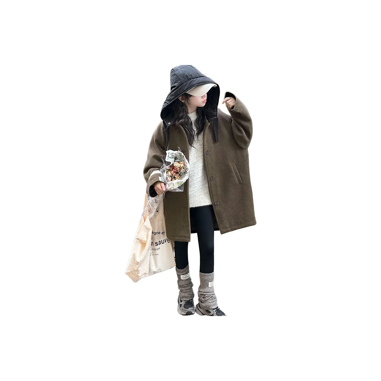 Giyu Изображение Цвет Школьный возраст Шерстяное пальто