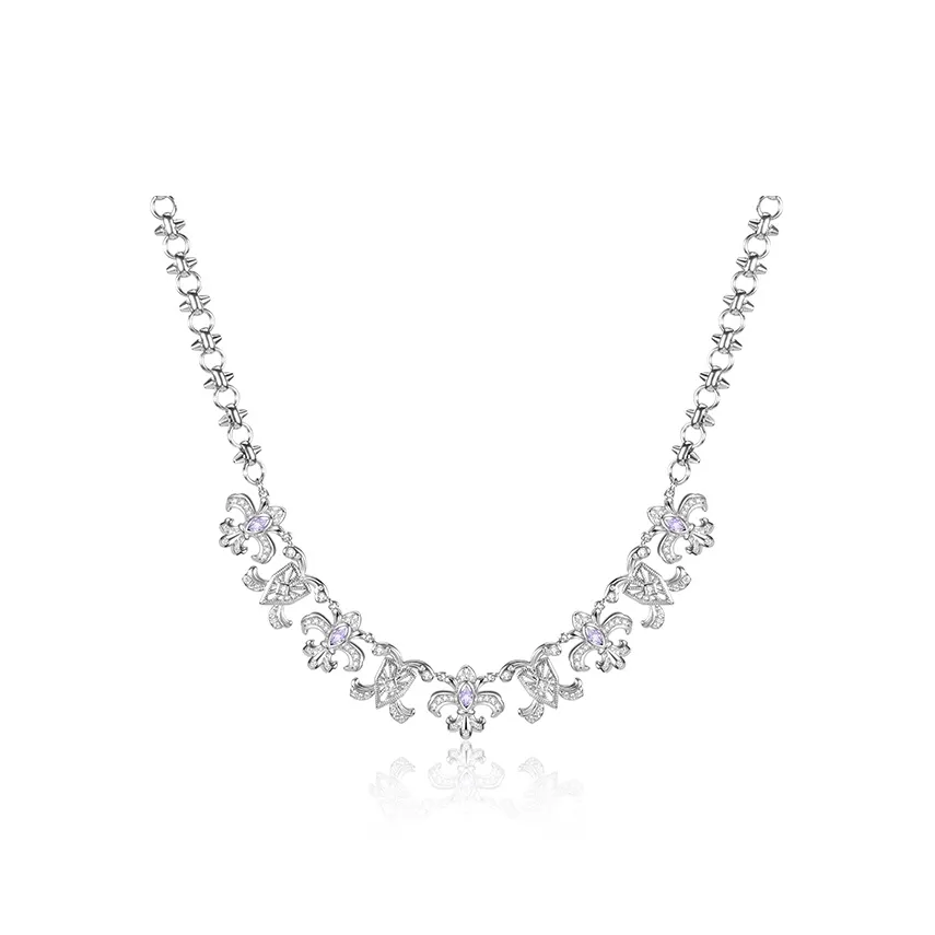 PARANOID PUPPY Синтетический кубический цирконий Барочный стиль Дизайн с вырезами Внимание привлекающий Утонченное Ожерелье Женское