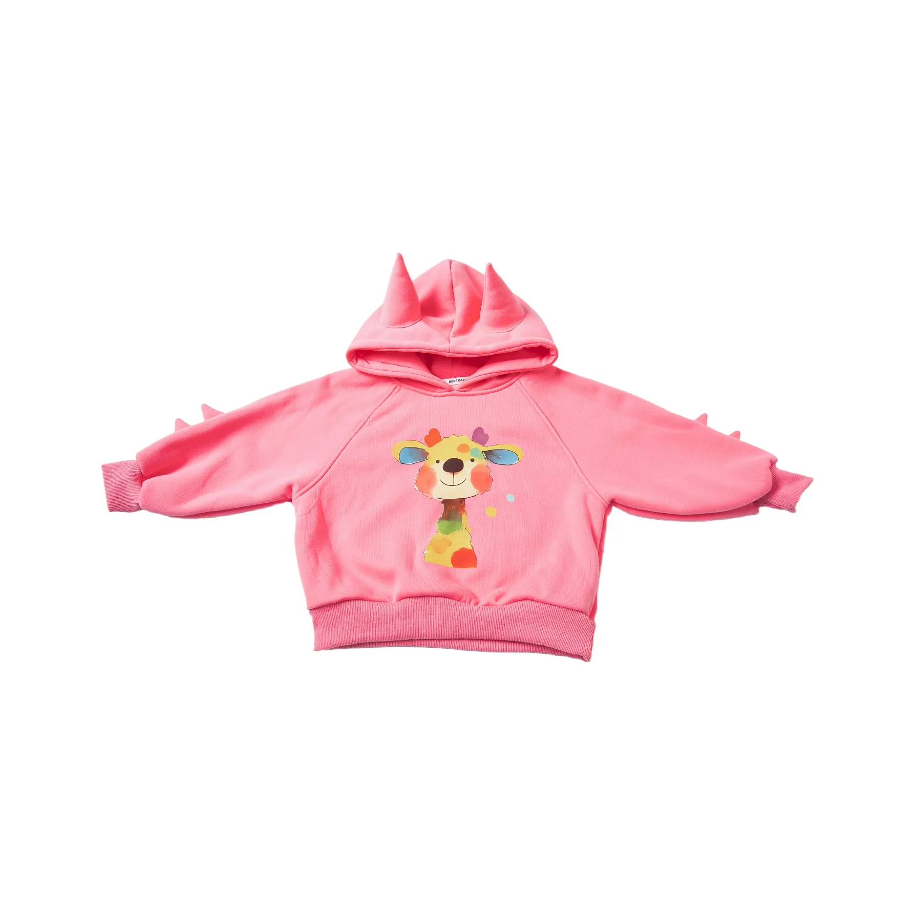 RHOBESAM Бобовый Олень С флисовой подкладкой Худи Свитшоты Розовый Пре-Школа Свитшоты