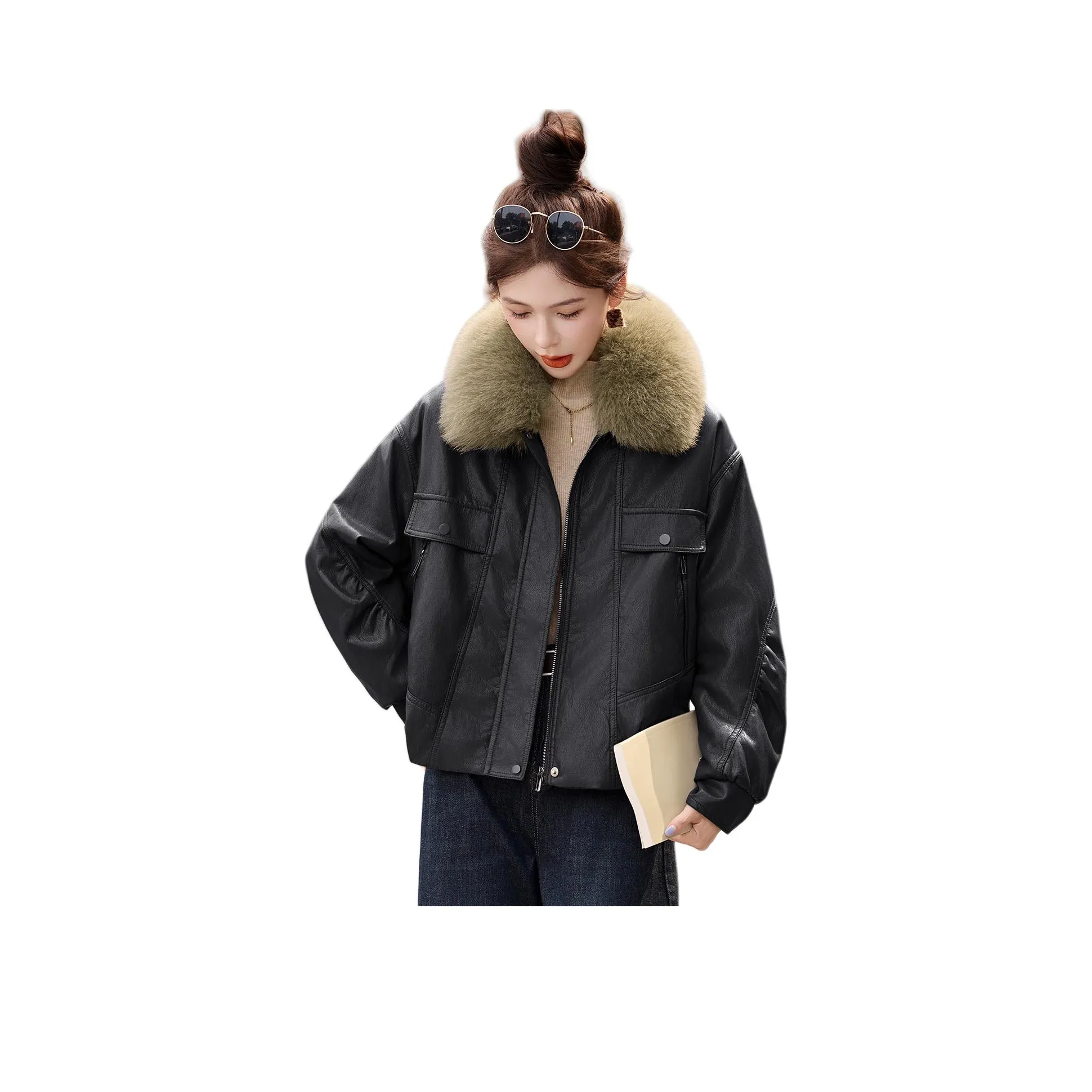 Куртка из кожи Kangaroo женская