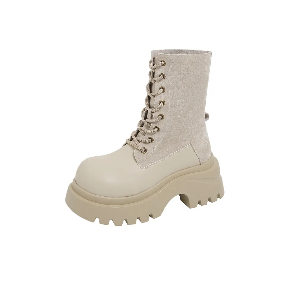TAFN Martin Boots White Women's