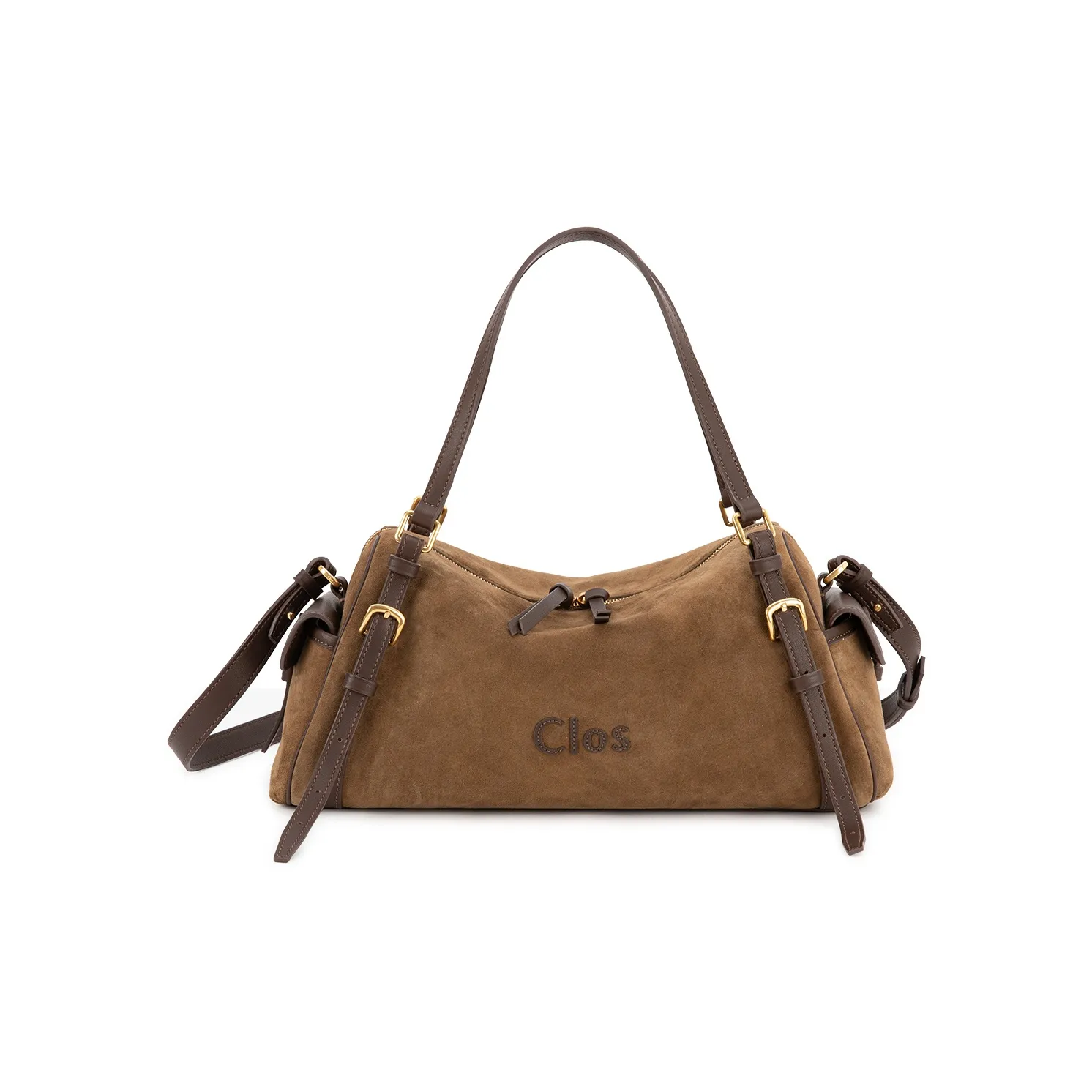 CLOS Коровья кожа Овечья замша Сумка на плечо Женская