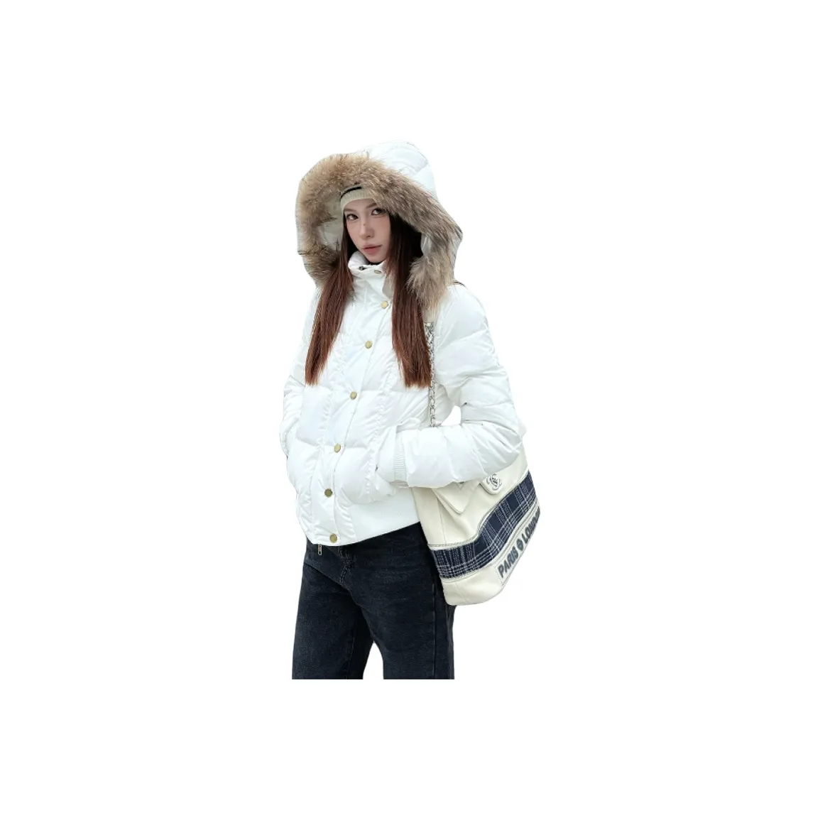 COHX Белый Женский Пуховик