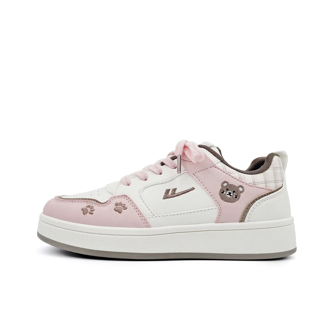 Warrior Niche Original Дизайн Медведь Платформа Белый Обувь Дофаминовая одежда Покрытие Устойчивый к истиранию Легкий