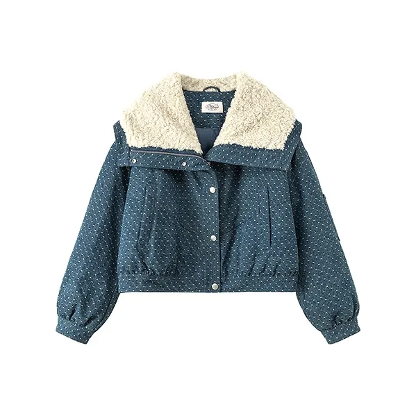 CHUU Темный деним синий женский пуховик