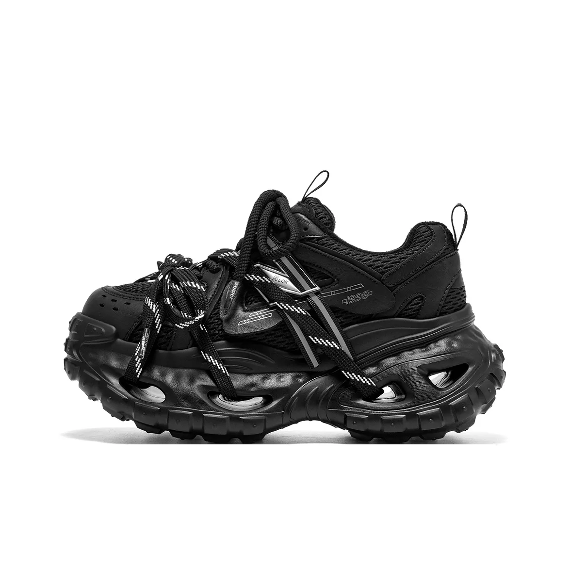 Spider King Low Топ Кроссовки с Толстой Подошвой Женские Черные