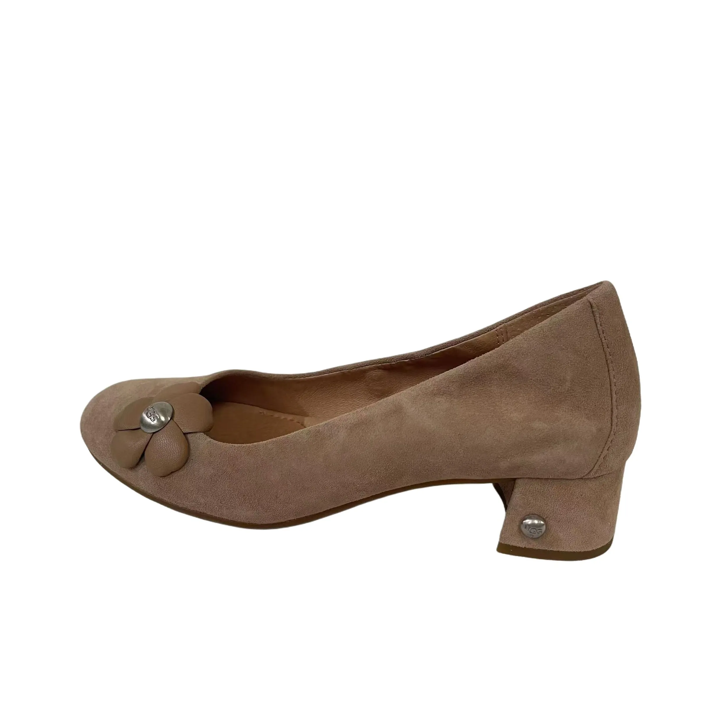 UGG Fleur POPPY Грубый каблук Высокие каблуки 3,5 см Женские Бежево-желтый