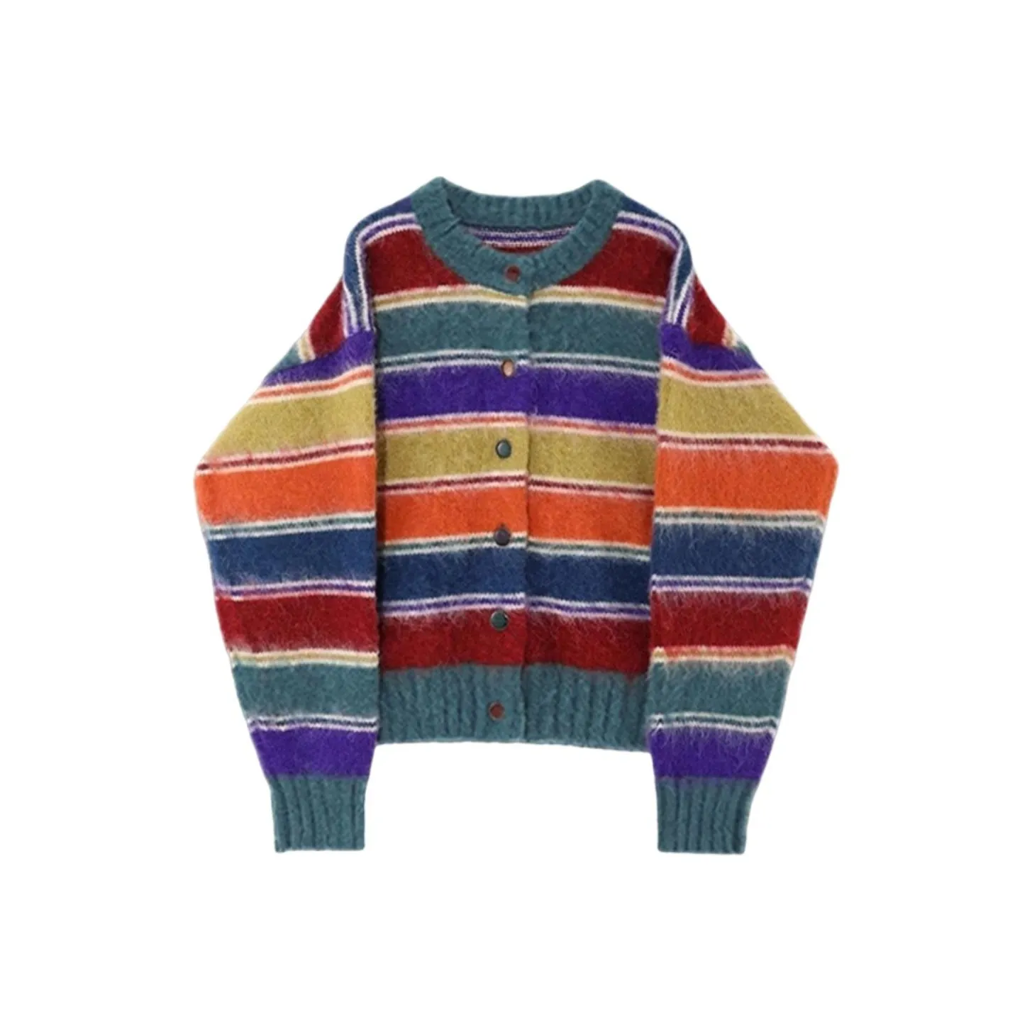 ONENINE34PM Радужный Полосы Женские Трикотаж