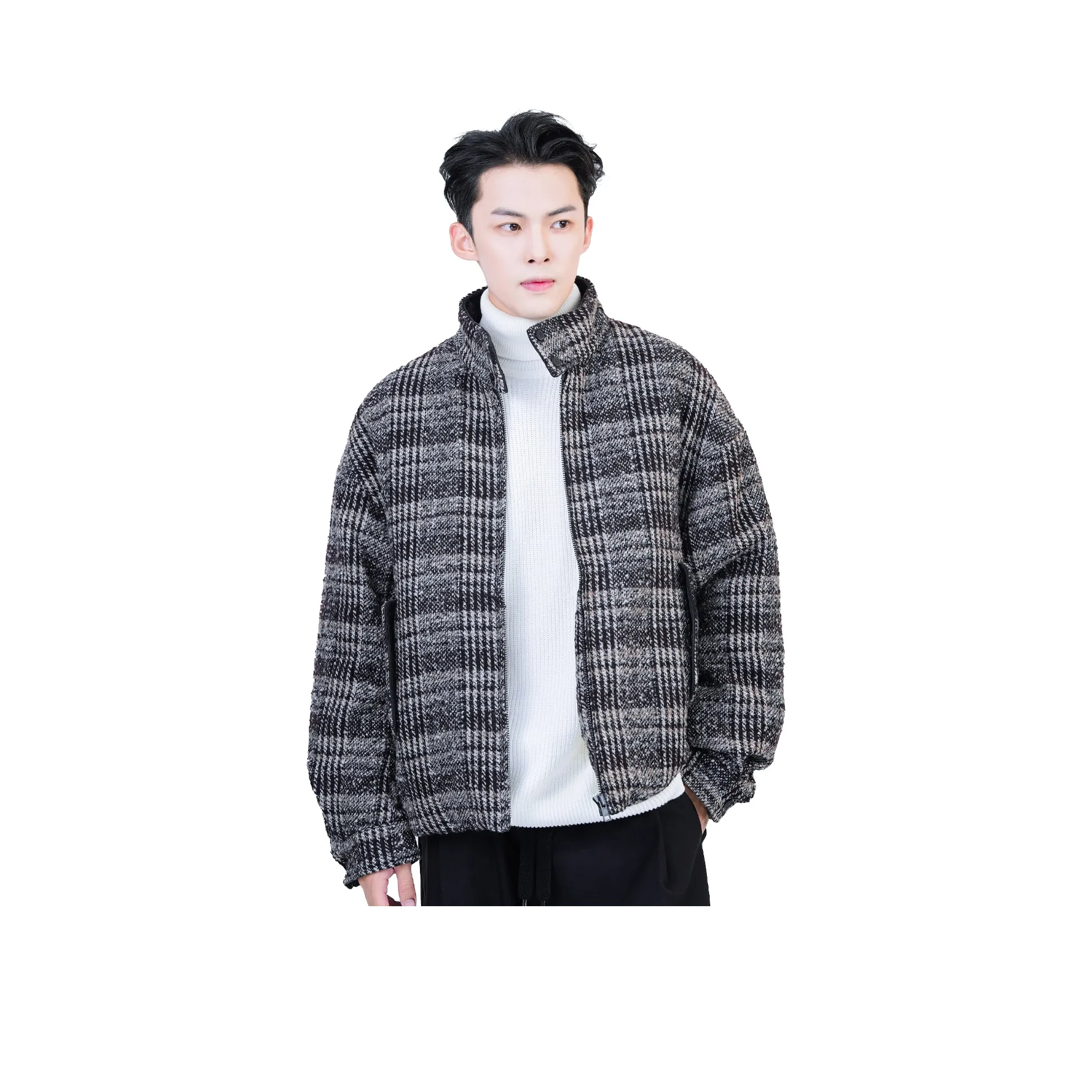 KACELSY Кофейная клетка Мужской пуховик