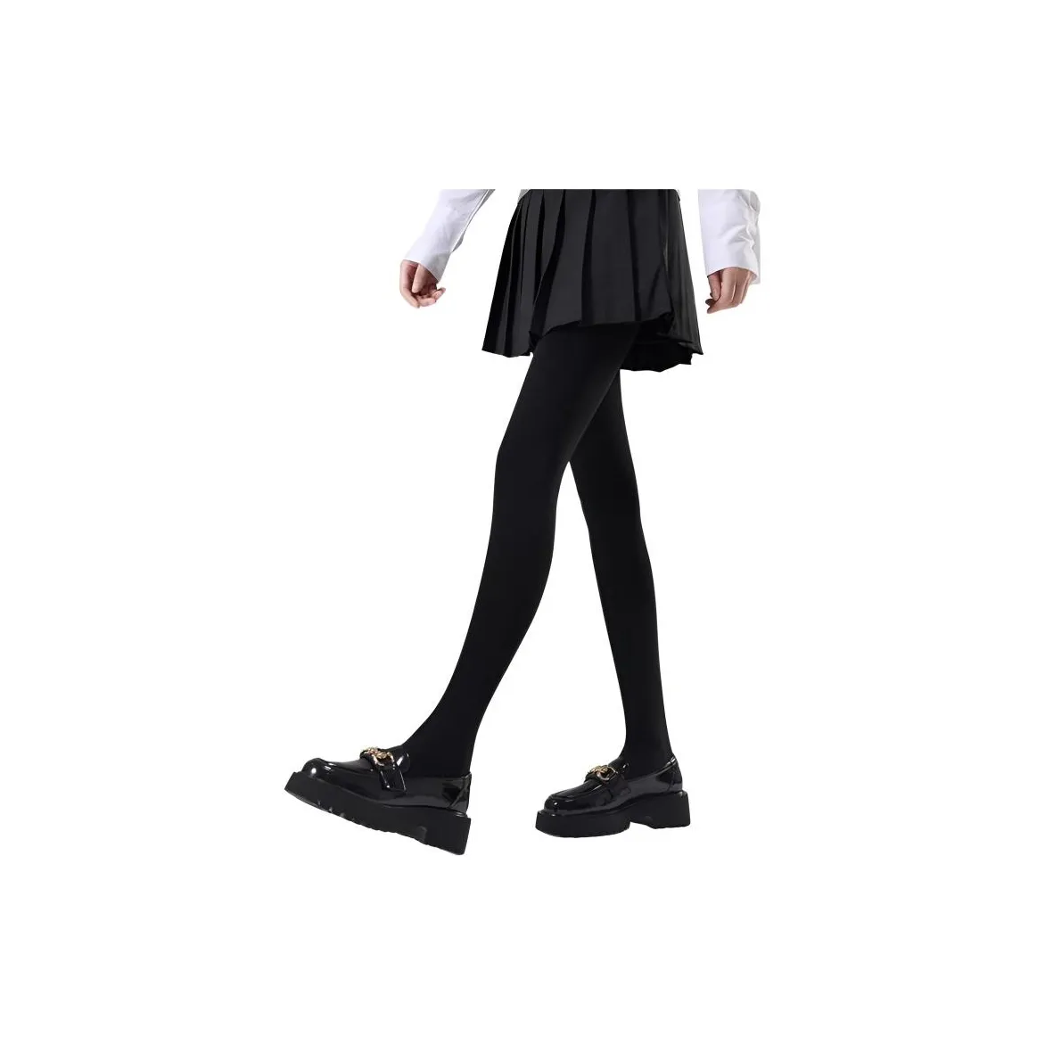 Lanza [1 упаковка] Черные носки с рисунком "стопы" термобрюки для женщин