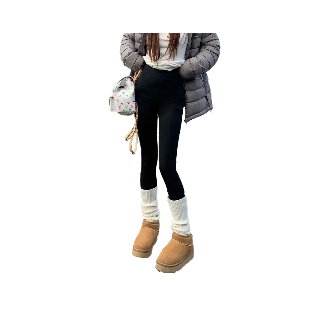 Puppytown Черный Свет Теплый Женские Леггинсы