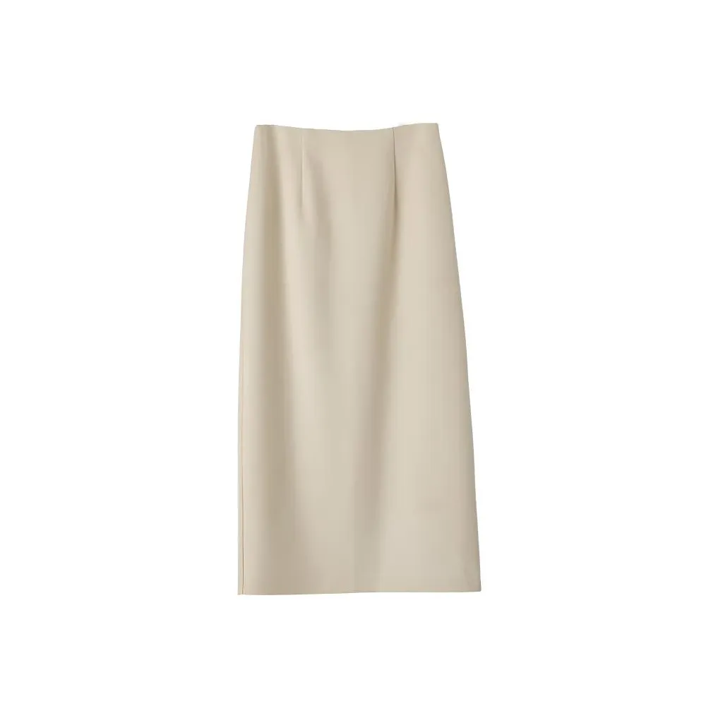 Late White Повседневный Длинный Юбка Женские