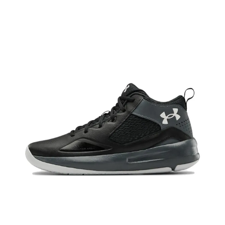 Under Armour Lockdown 5 Амортизирующие Slip-Resistant Низкий Топ Винтажные Баскетбольные Кроссовки Мужские Черные