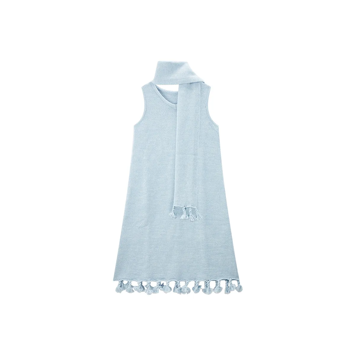 LEDIN Холодно-голубой Женские Платья без рукавов
