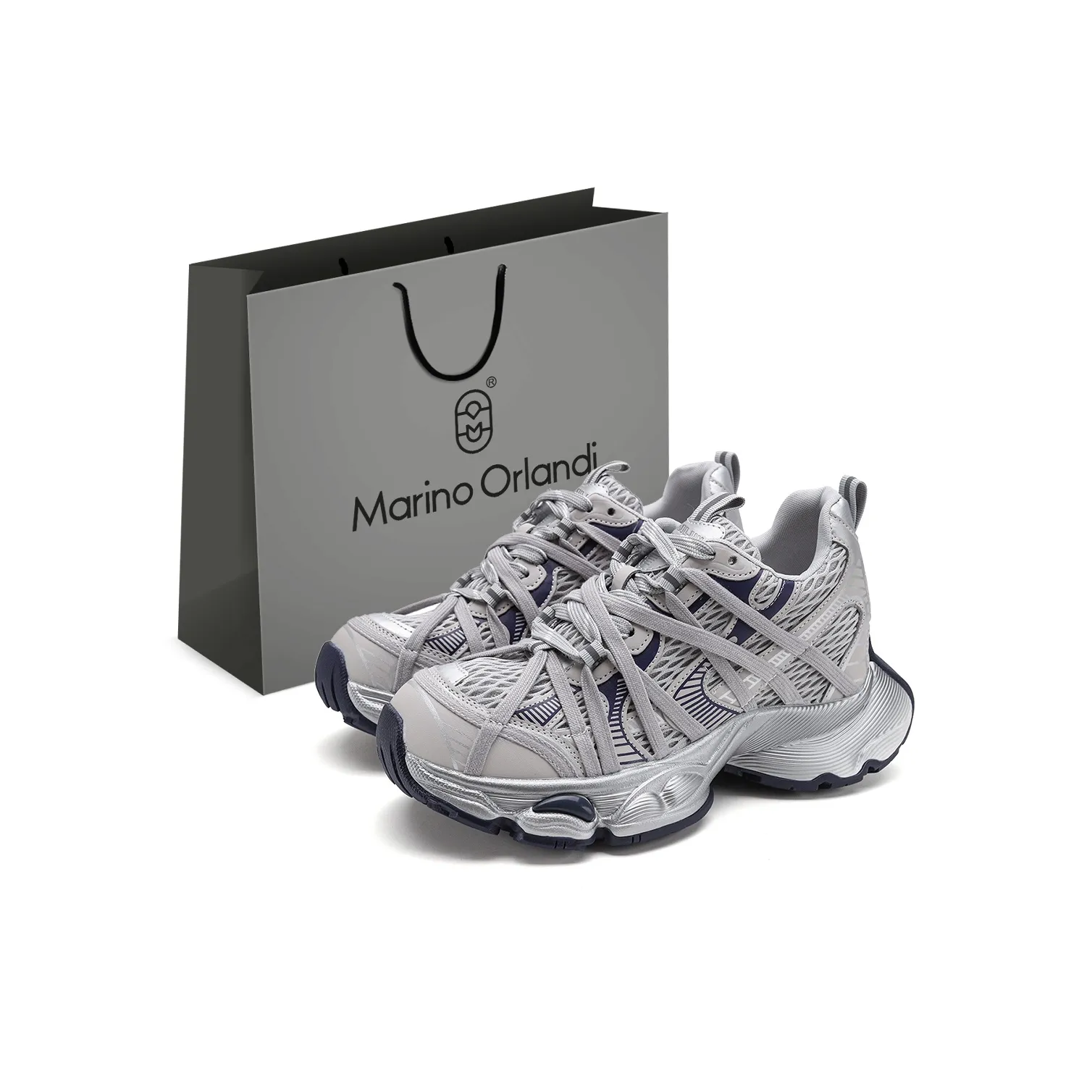 MARINO ORLANDI Низкий топ толстая подошва кроссовки женские