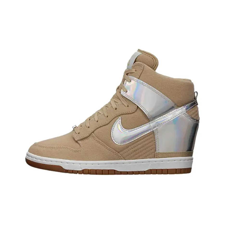 Nike Dunk Sky High Топ Скейтборд Кроссовки Женские Коричневый