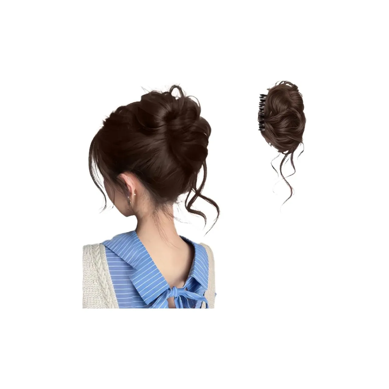 MUYAN Голова OF THE GOLDEN Bract Pill IS Elevated AT The Топ OF The Черепа Перука Заколка-краб Женские Бу