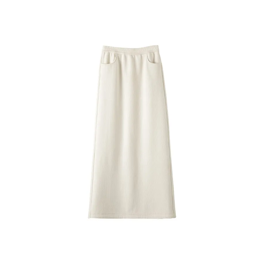 Late White Повседневный Длинный Юбка Женские