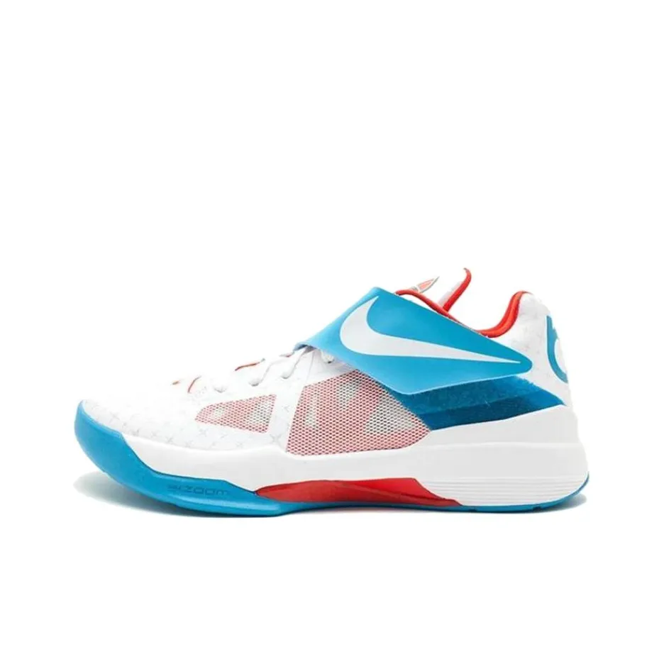 Nike KD 4 N7 'Белый' Slip-resistant Low Top Баскетбольные кроссовки Мужские Белые