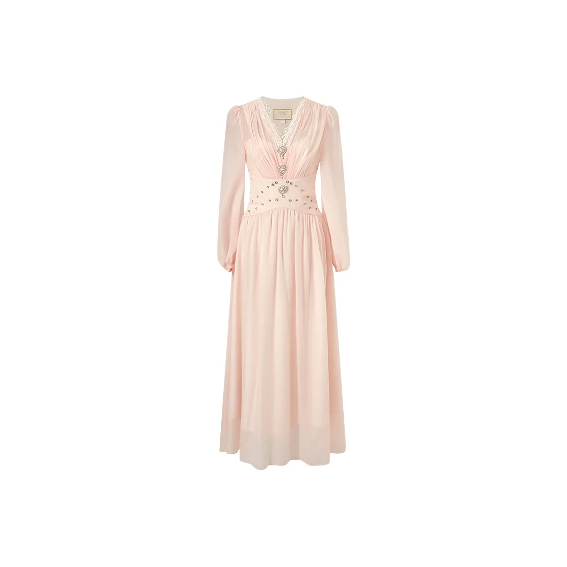 ACAINES Длинное платье с длинными рукавами женское