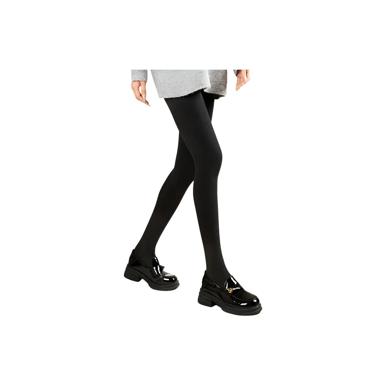 Lanza [1 Pack] Черные носки с рисунком ступней Женские термобрюки