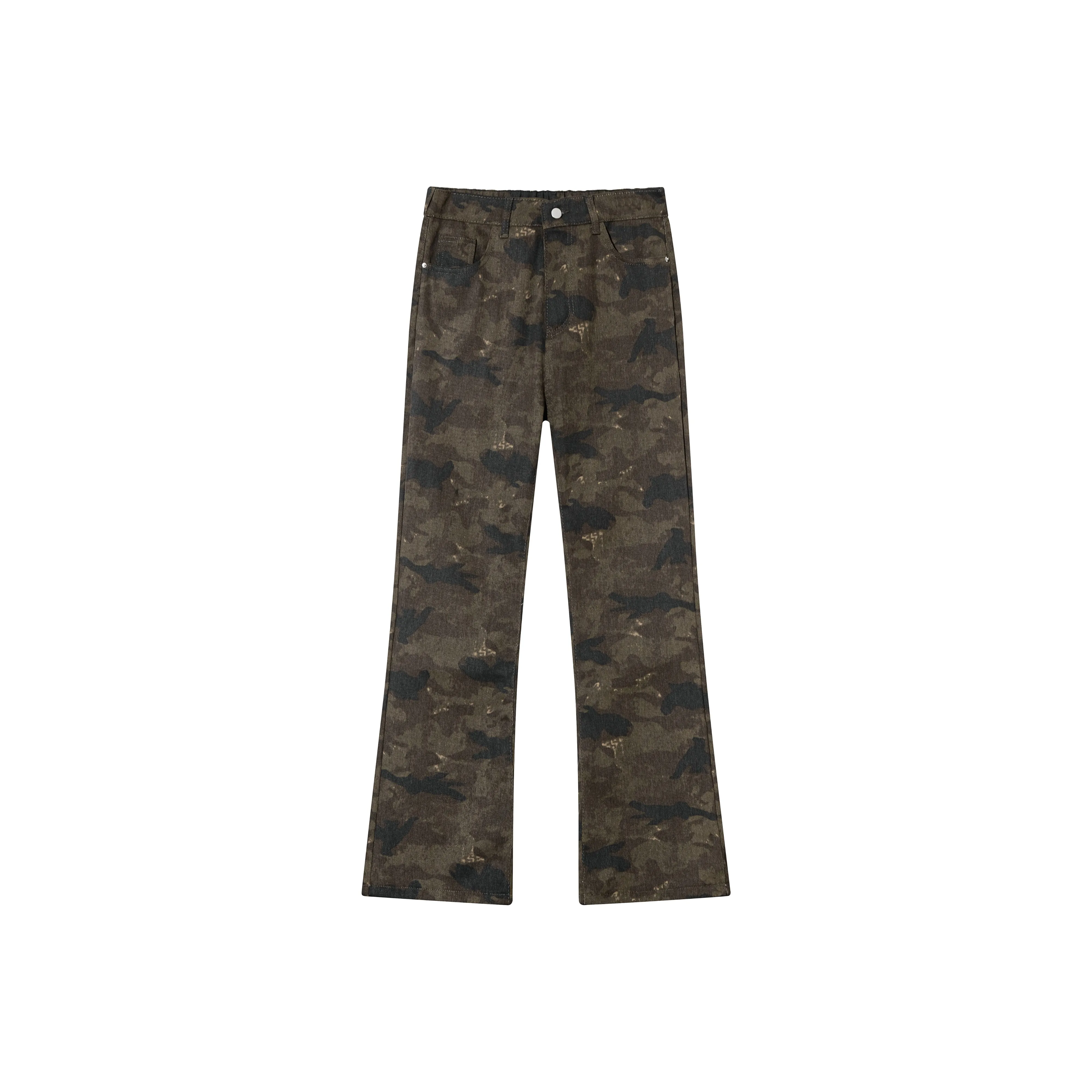 VIPGOOSE Камуфляжные кофейные унисекс джинсы