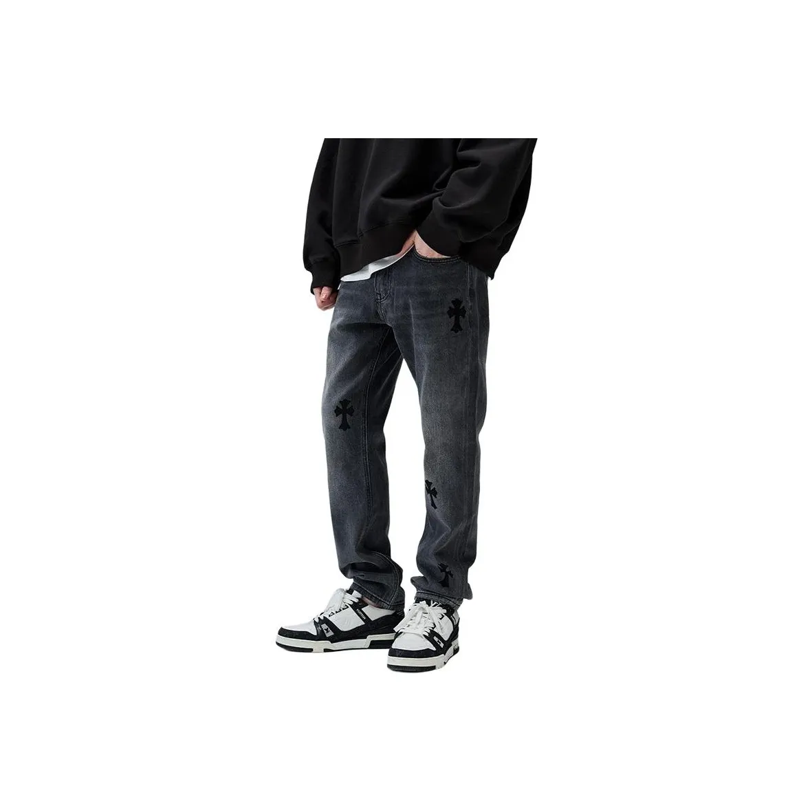 QEWBG Унисекс Джинсы