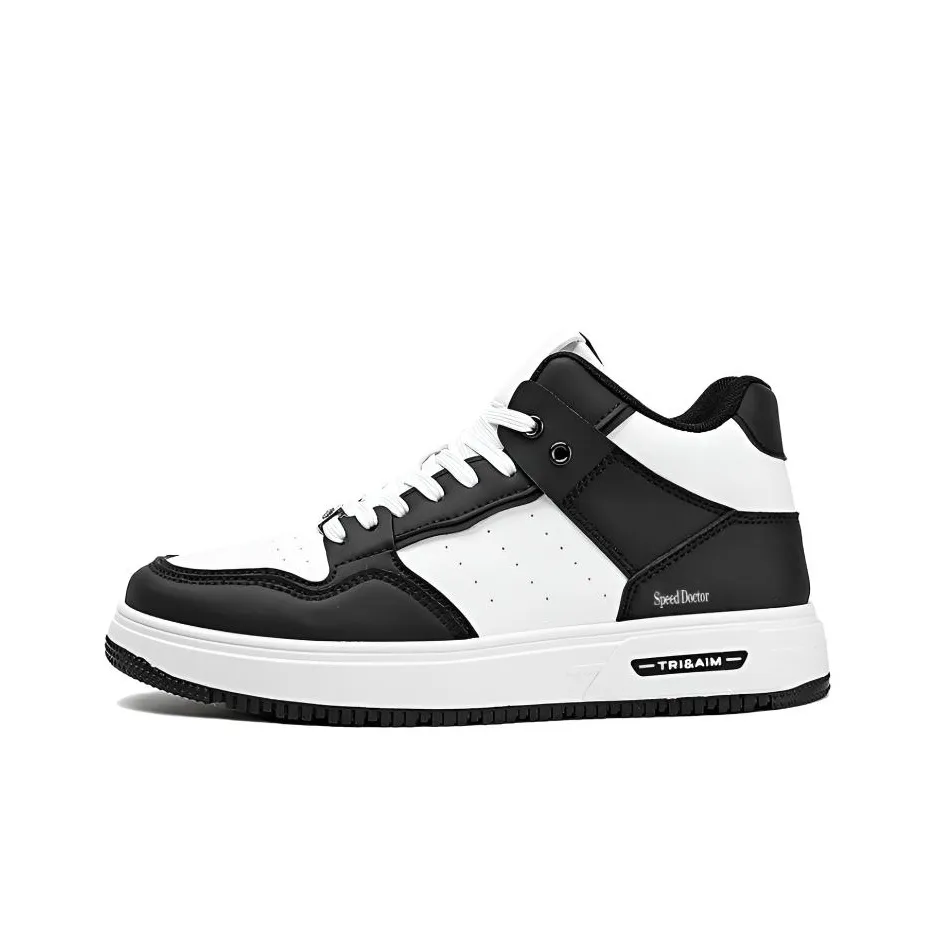 Кроссовки для скейтбординга SPEED DOCTOR High Top Белый Черный Мужские