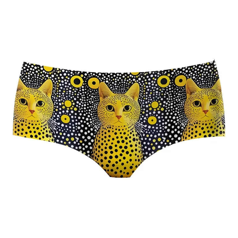 AIMENGYISI Пятно Желтый леопард Женские Трусики-бикини